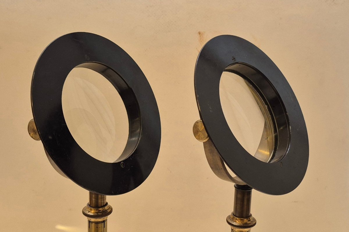 Pair Of Diverging And Converging Lenses, C. 1900-photo-2
