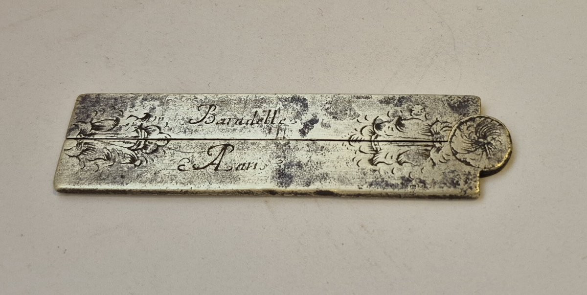 Baradelle - Two Brass Rulers, 18th Century-photo-1