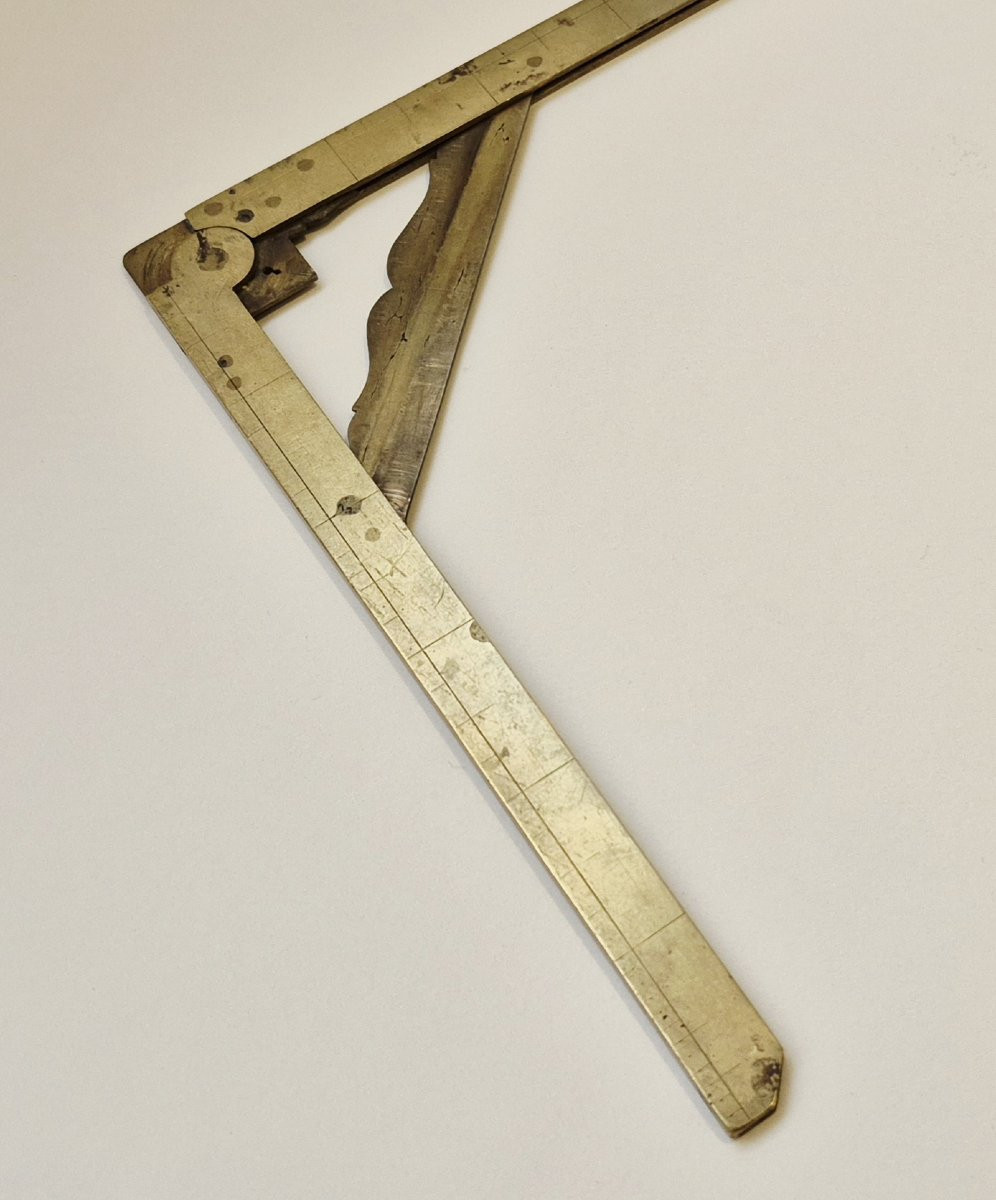 Baradelle - Two Brass Rulers, 18th Century-photo-6