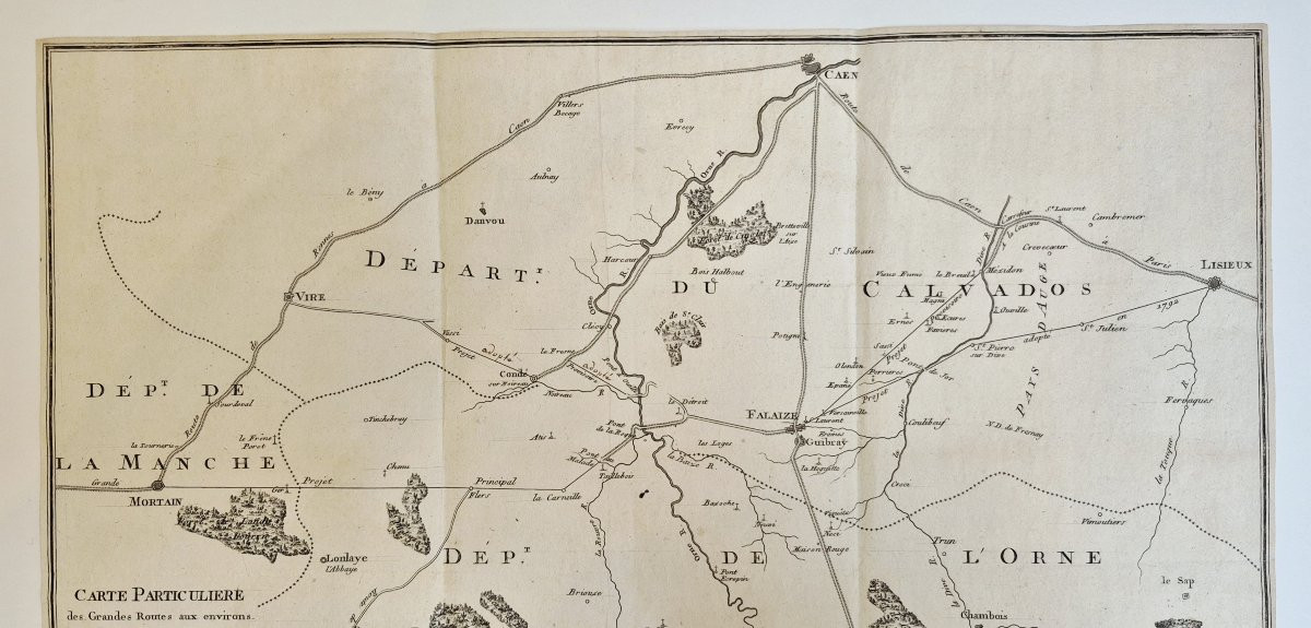 Normandie - Carte de Falaize et Guibray - c. 1800-photo-1