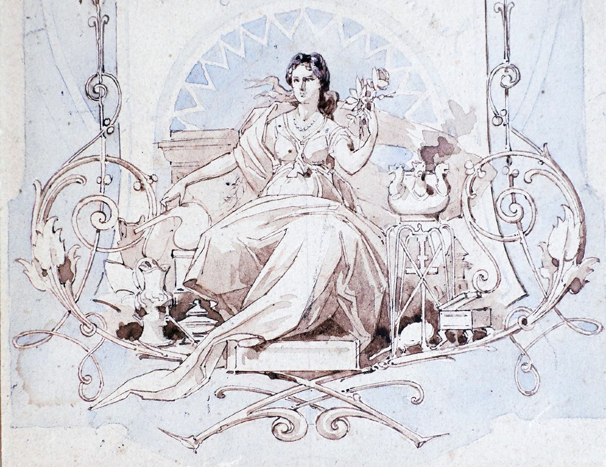 Chéret Dessin original Livre des parfums de Rimmel-photo-2