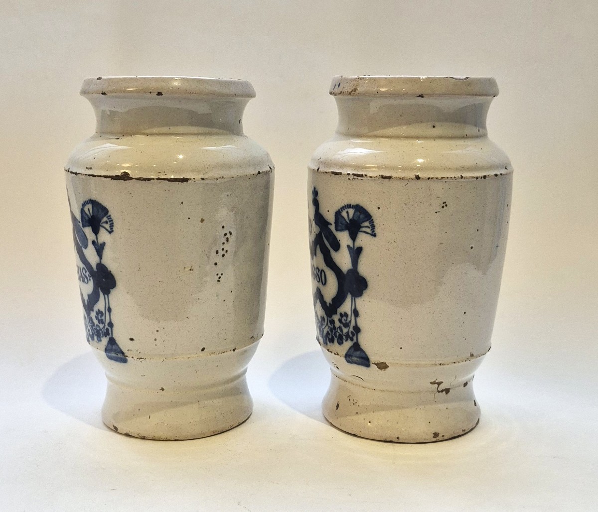 Two Medicine Jars, Antwerp, 18th Century-photo-4