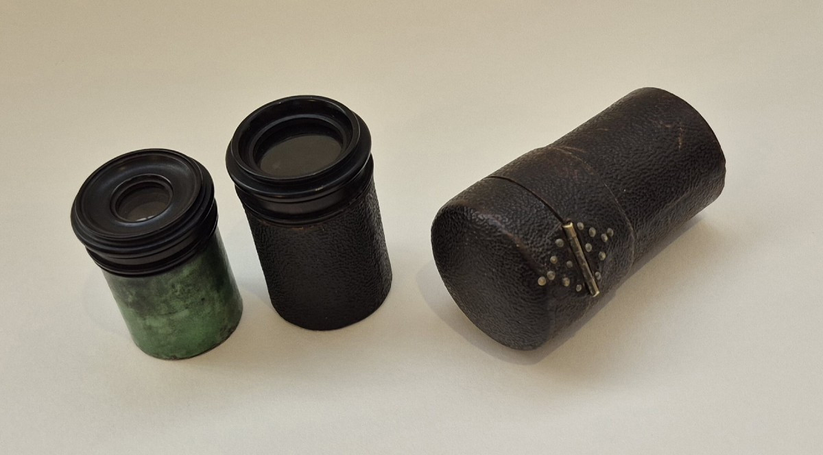 Lorgnette en ébène en étui, XVIIIe-photo-3