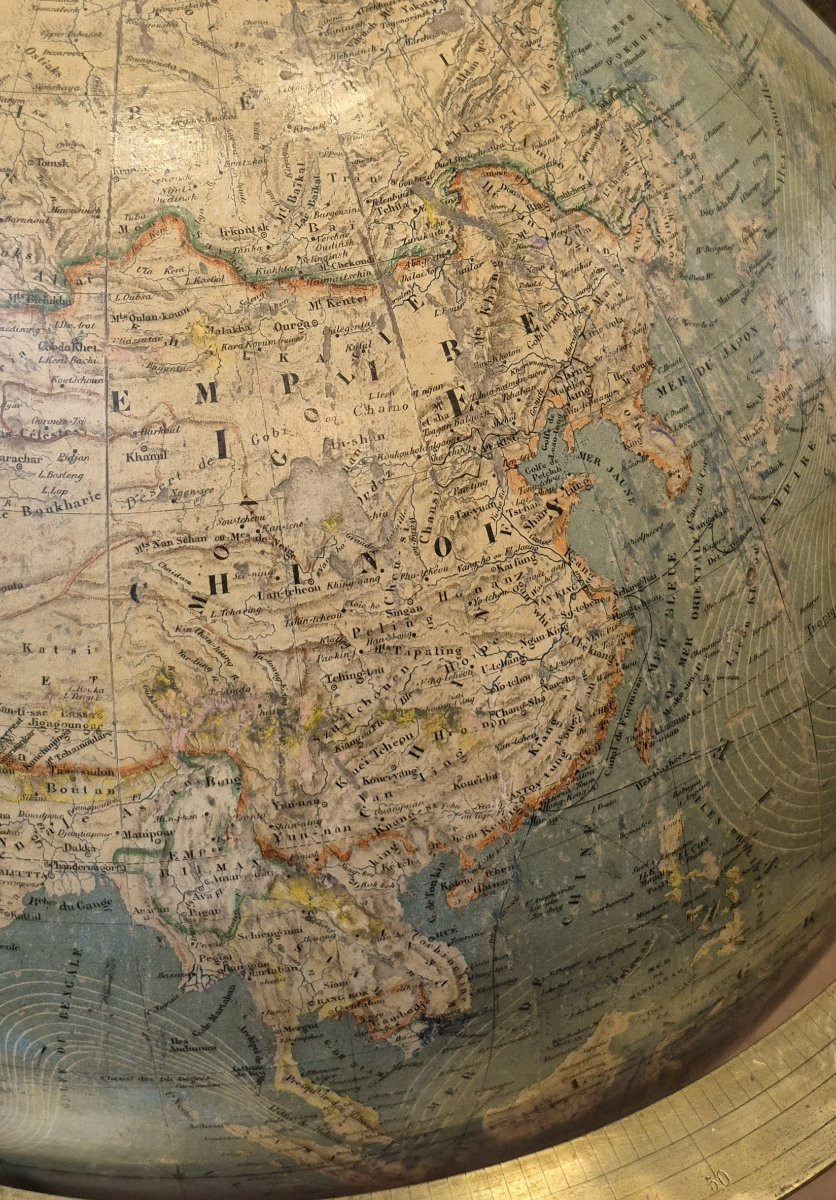 Grand globe terrestre 50cm par Larochette et Bonnefont-photo-3