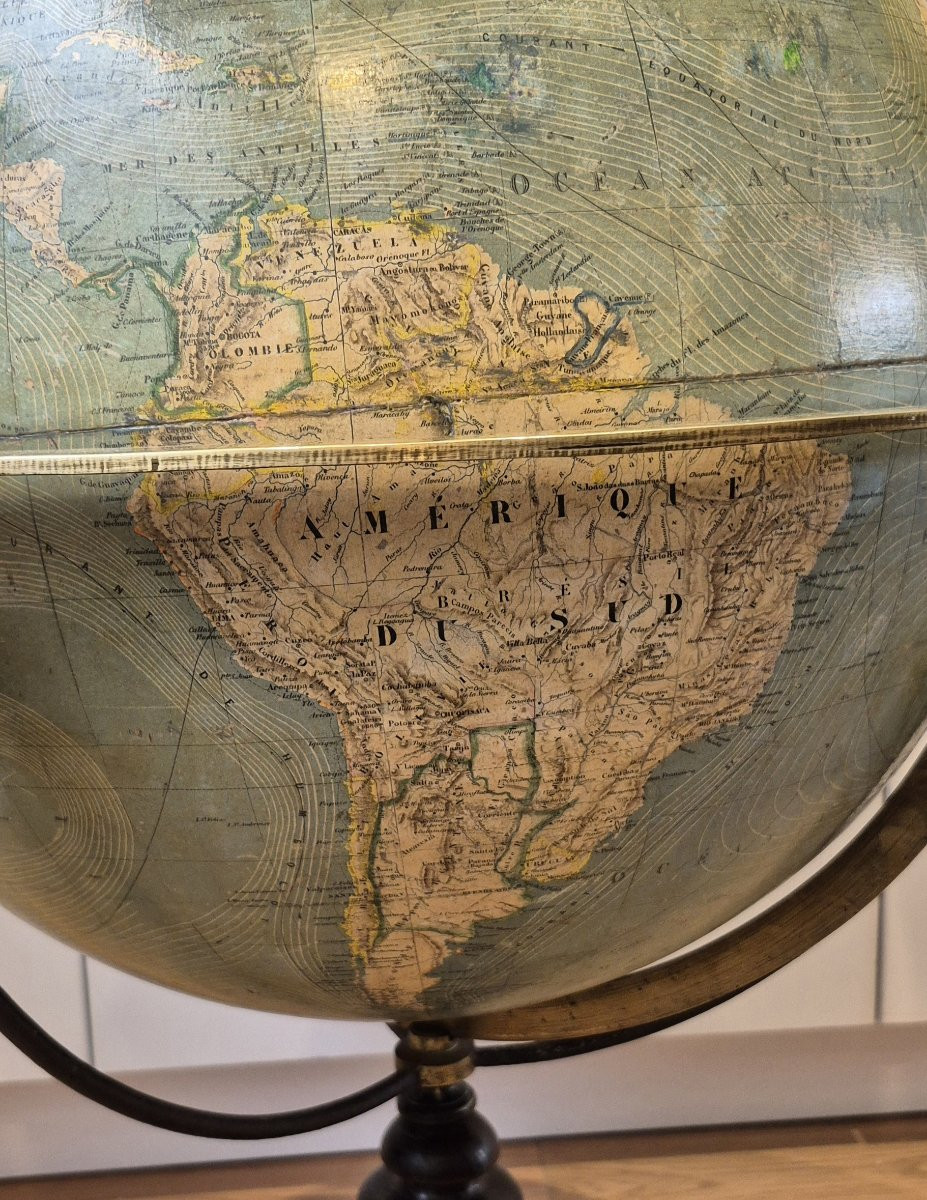 Grand globe terrestre 50cm par Larochette et Bonnefont-photo-4