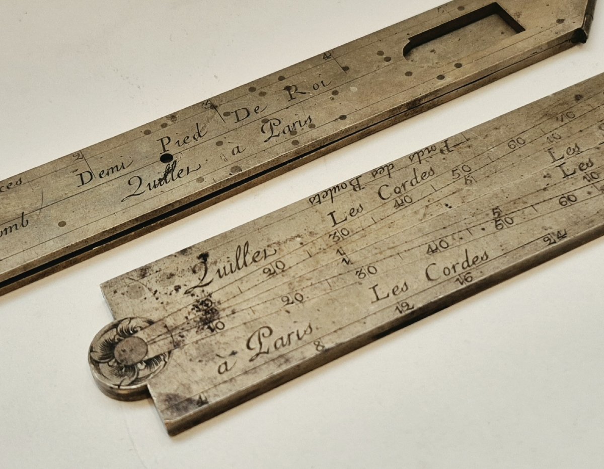 Proportional Compass And Half-foot By Quillet, C. 1770-photo-2