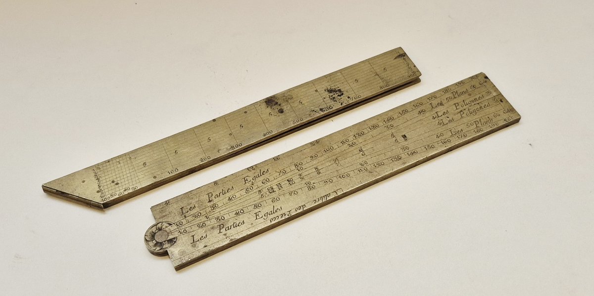 Proportional Compass And Half-foot By Quillet, C. 1770-photo-4