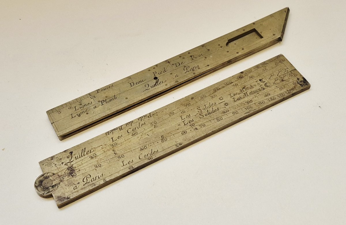 Proportional Compass And Half-foot By Quillet, C. 1770-photo-2