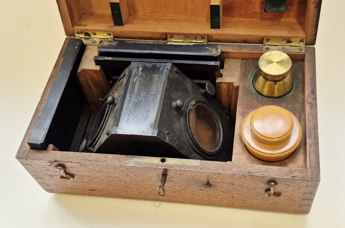 Large Artificial Horizon By Lorieux, 19th-century Navy Collection-photo-4
