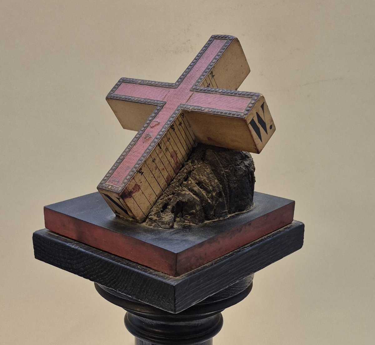 Cadran solaire crucifix, Angleterre, XVIIIe siècle-photo-2