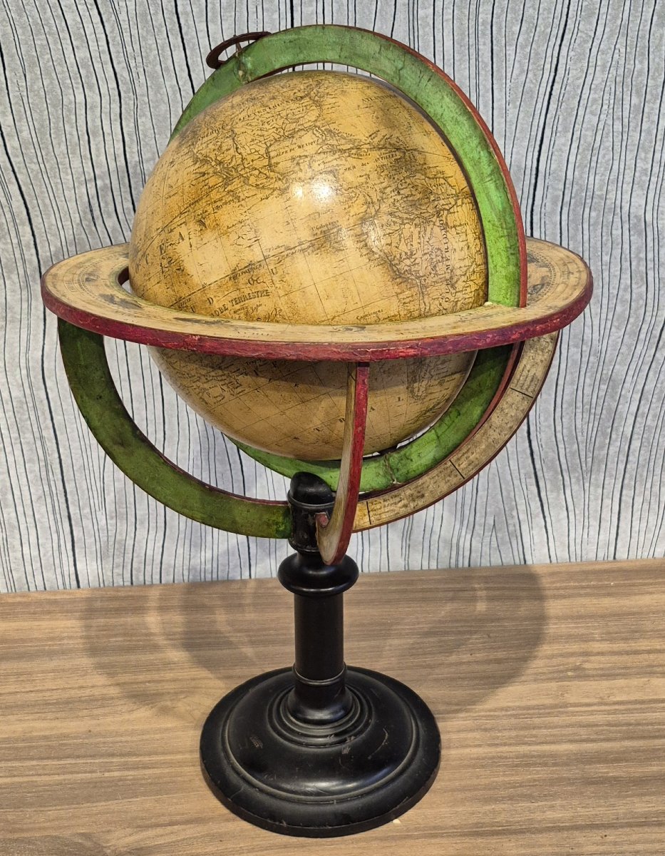 Globe With A Diameter Of 20 Cm, Circa 1840-photo-4