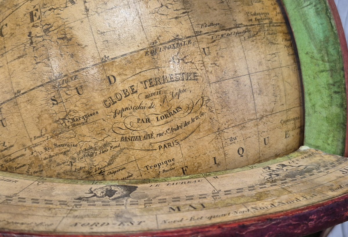 Globe With A Diameter Of 20 Cm, Circa 1840-photo-2