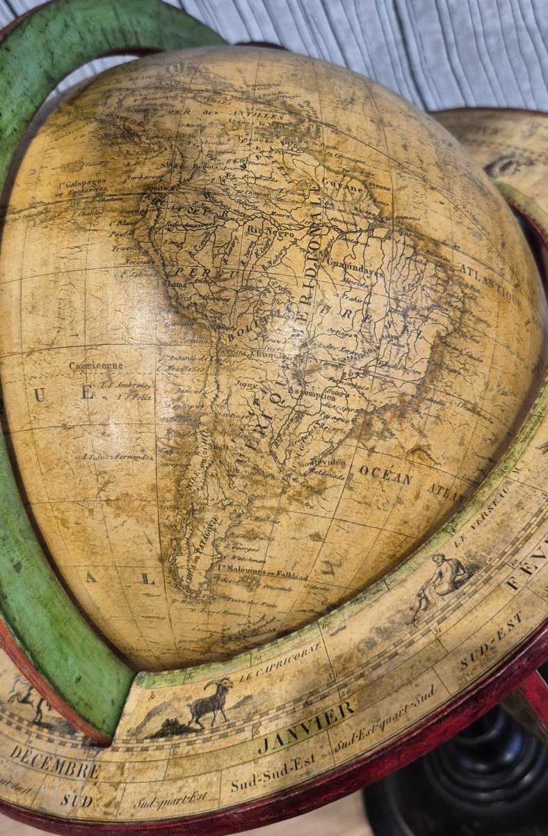 Globe With A Diameter Of 20 Cm, Circa 1840-photo-4