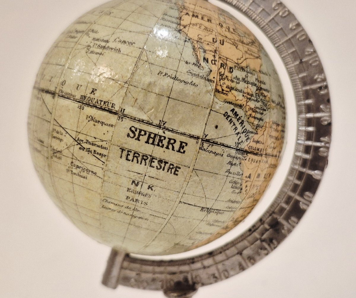 Petit globe terrestre NK, circa 1910-photo-3