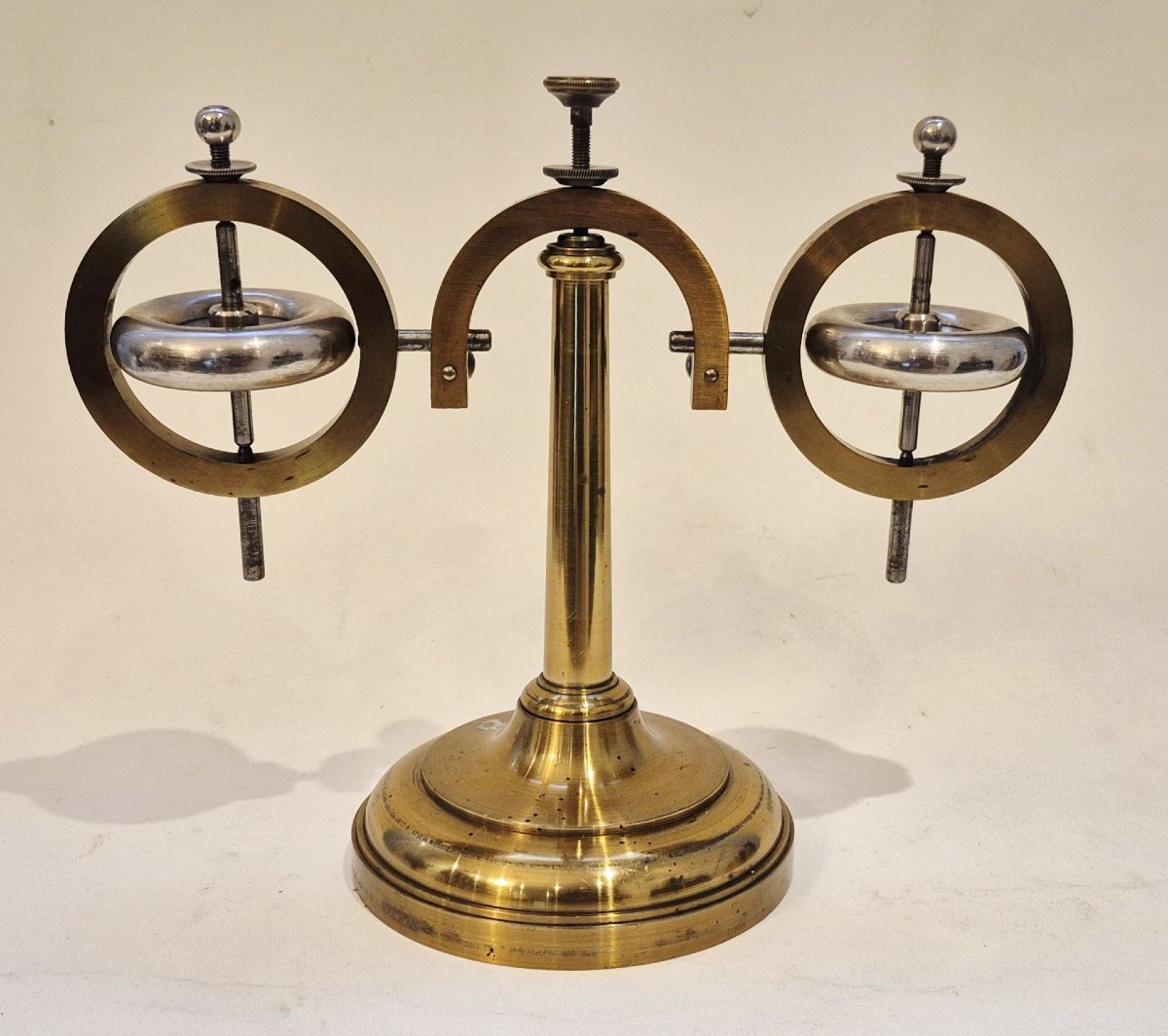 Double gyroscope d'après Joseph Wanka, circa 1896-photo-2