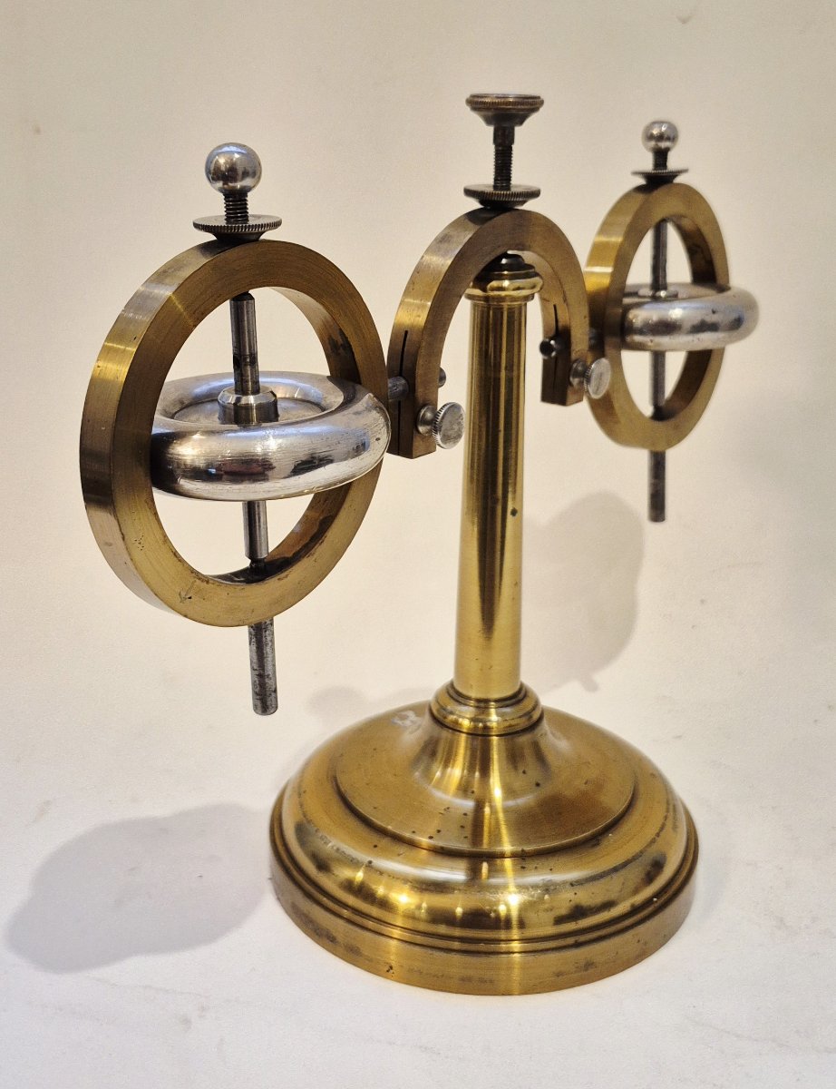 Double gyroscope d'après Joseph Wanka, circa 1896-photo-4