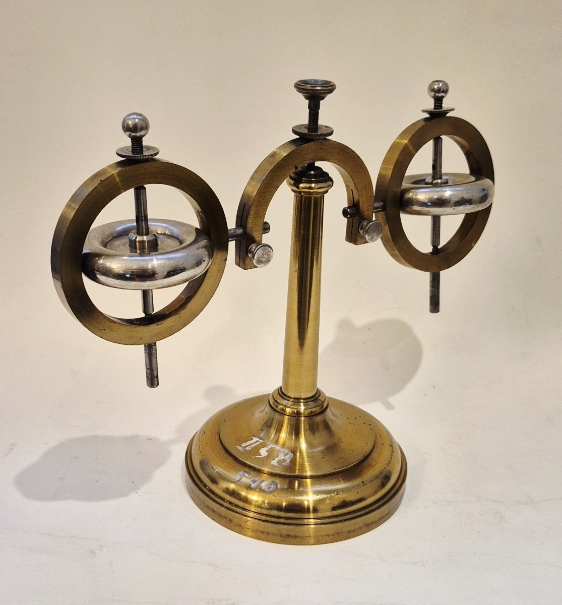 Double gyroscope d'après Joseph Wanka, circa 1896-photo-3