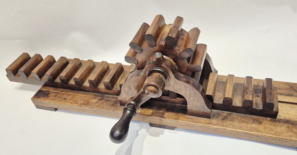 Grand engrenage par roue et crémaillère, circa 1880-photo-1