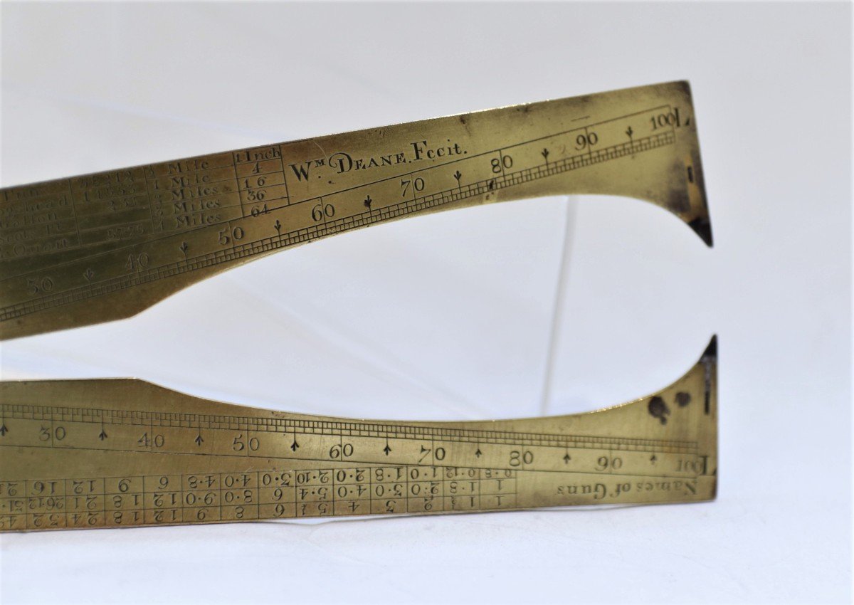 Compass Of Artillery Or Caliber By Dean, Circa 1730-photo-4