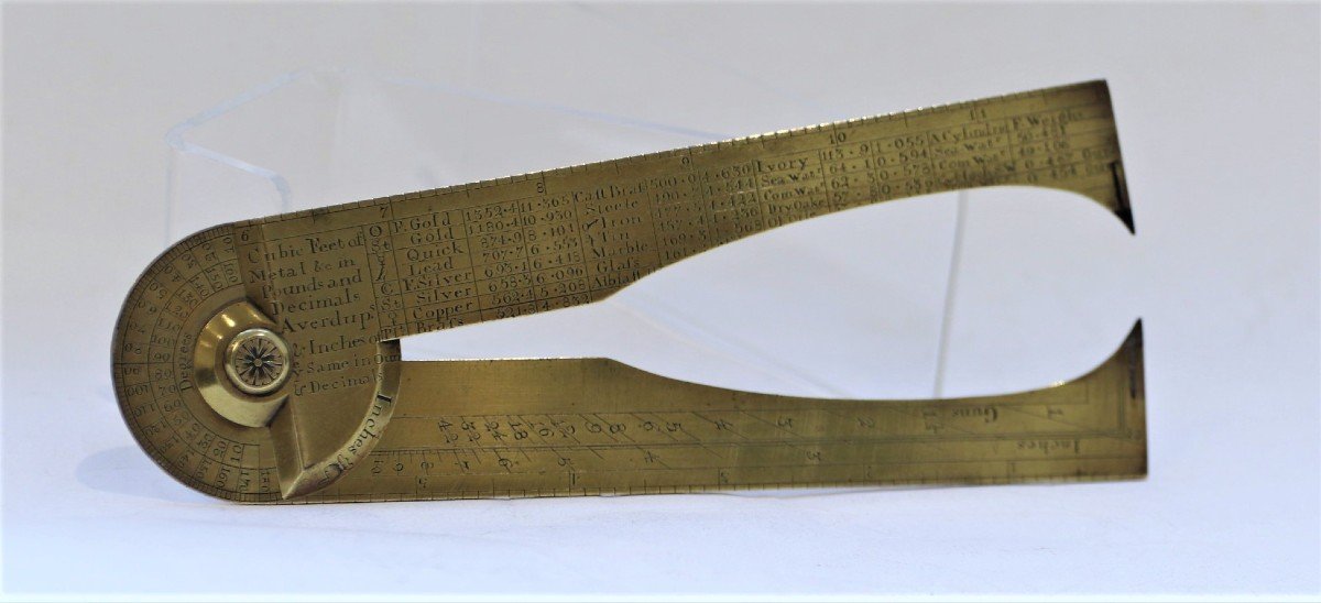Compass Of Artillery Or Caliber By Dean, Circa 1730-photo-2