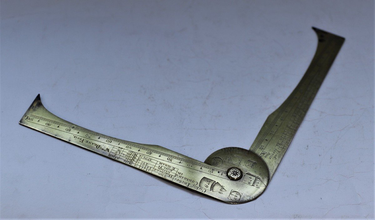 Compass Of Artillery Or Caliber By Dean, Circa 1730-photo-5