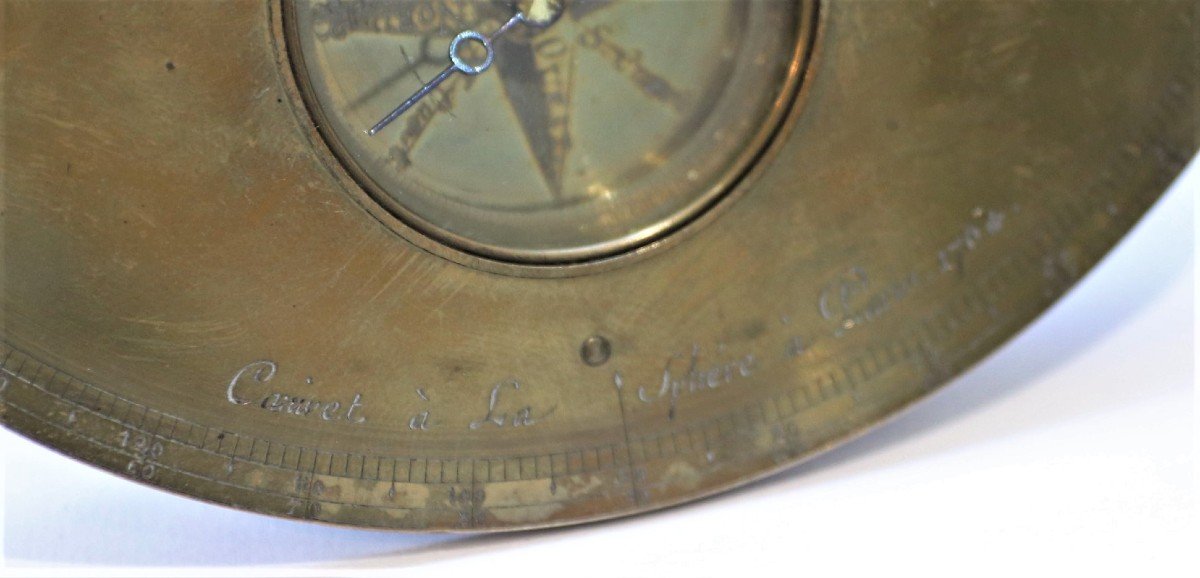 Small Canivet Graphometer Dated 1764-photo-3