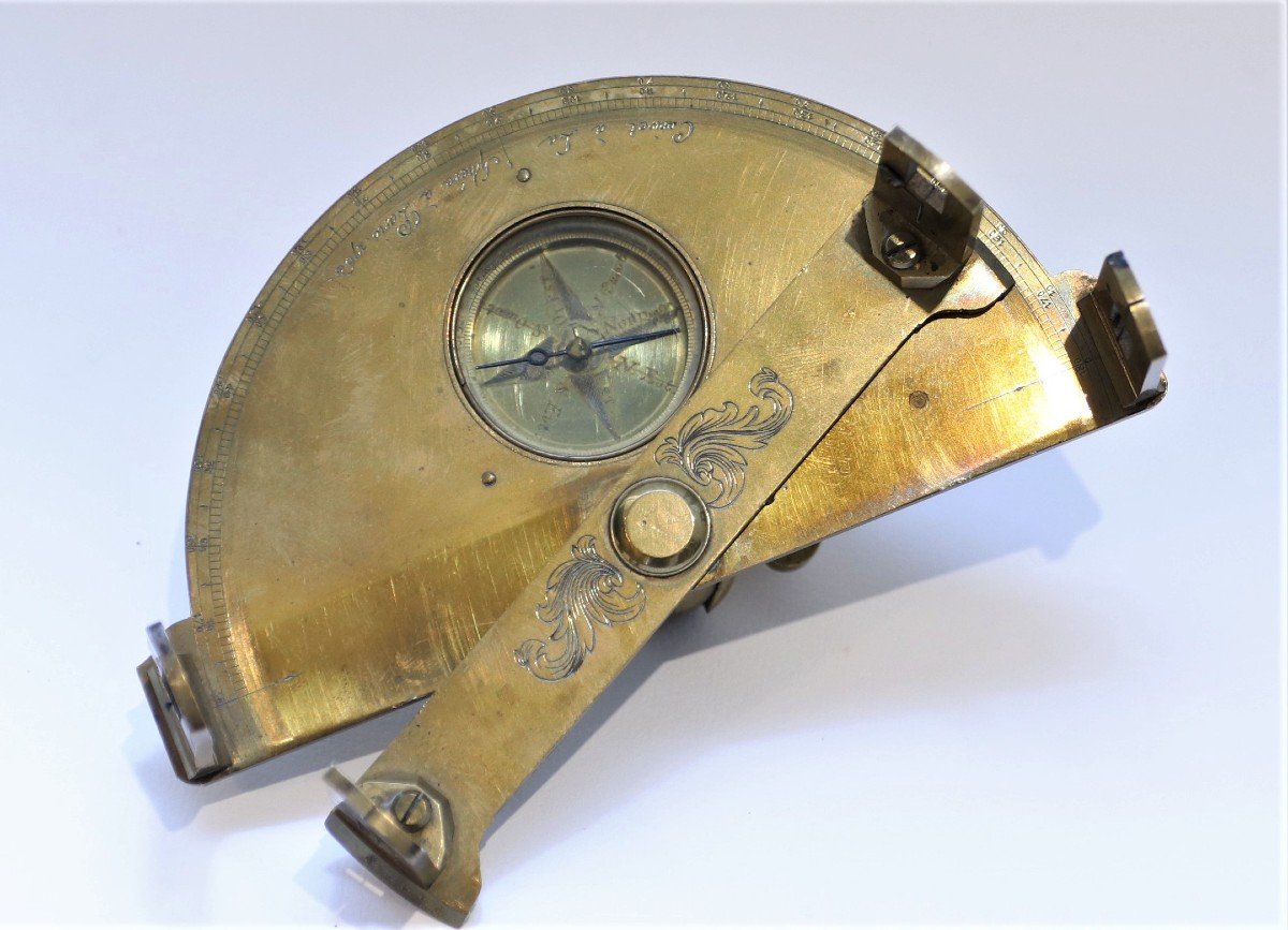 Small Canivet Graphometer Dated 1764-photo-4