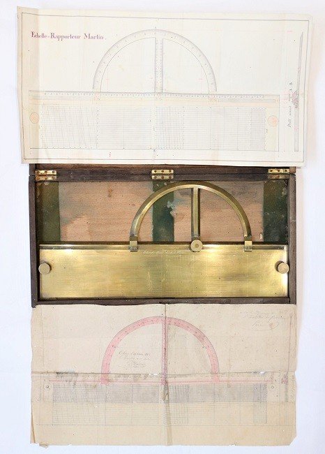 Large Scale Prototype-protractor De Martin - 1862