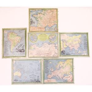 Ravenstein - 6 Cartes En Relief - C. 1860