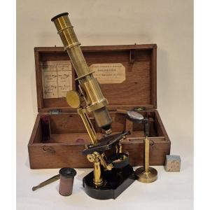 Microscope à deux colonnes, Secretan, c. 1860