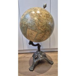 Grand globe terrestre Dubail de 50cm par Lebegue