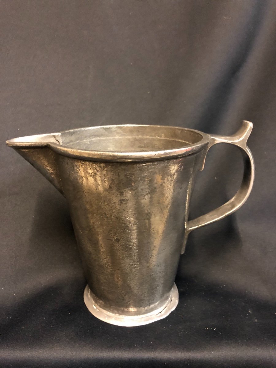 Pewter Measure Pitcher Alsace Tin Pewter