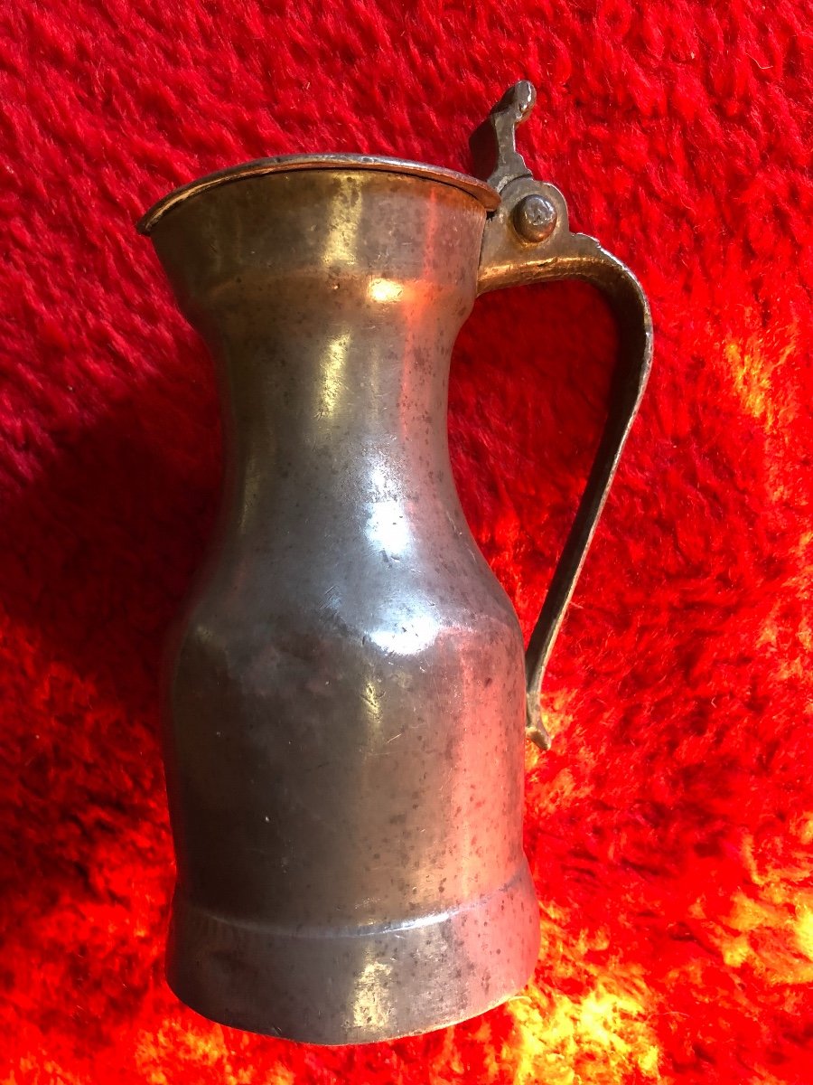 Pewter Pitcher From The City Of Pontoise-photo-2