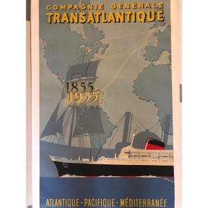 Affiche Compagnie Transatlantique Lezla