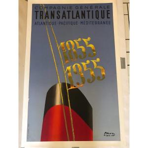 Affiche Compagnie Transatlantique Collin Paul