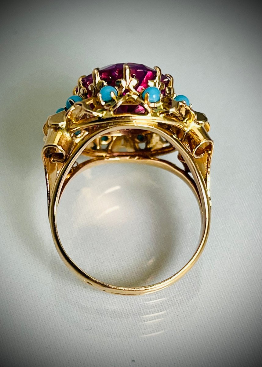 Amethyst And Turquoise Ring 1960-photo-4