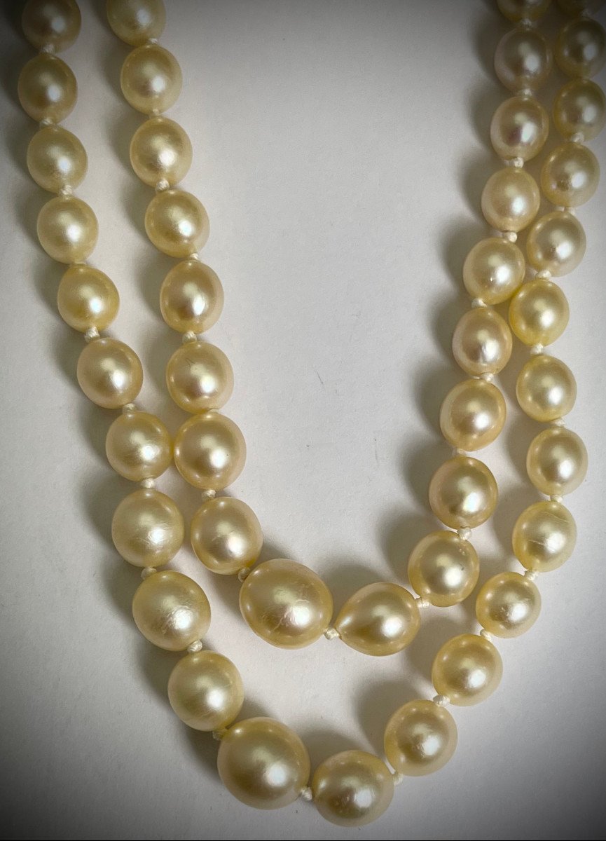 Double Row Pearl Necklace.-photo-2