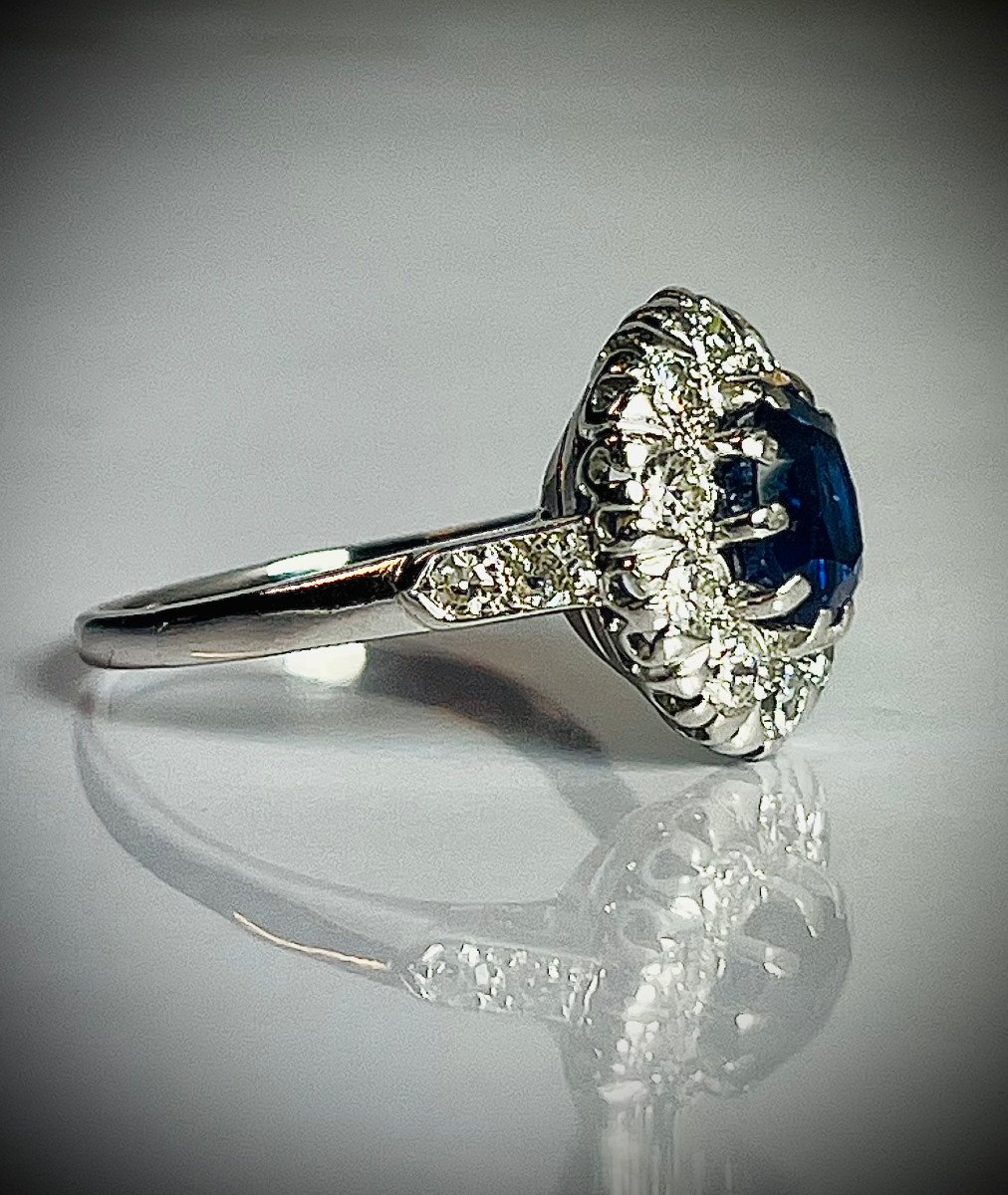 Pompadour Sapphire And Diamond Ring-photo-2