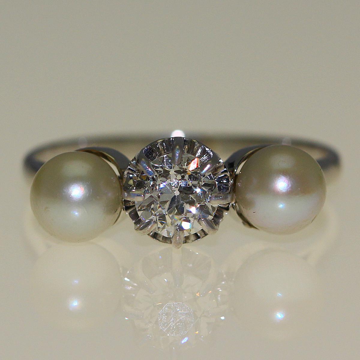Beads And Diamond Ring.
