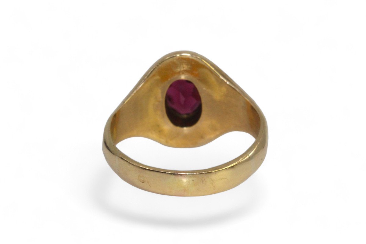 Pearl And Garnet Ring 1910.-photo-2