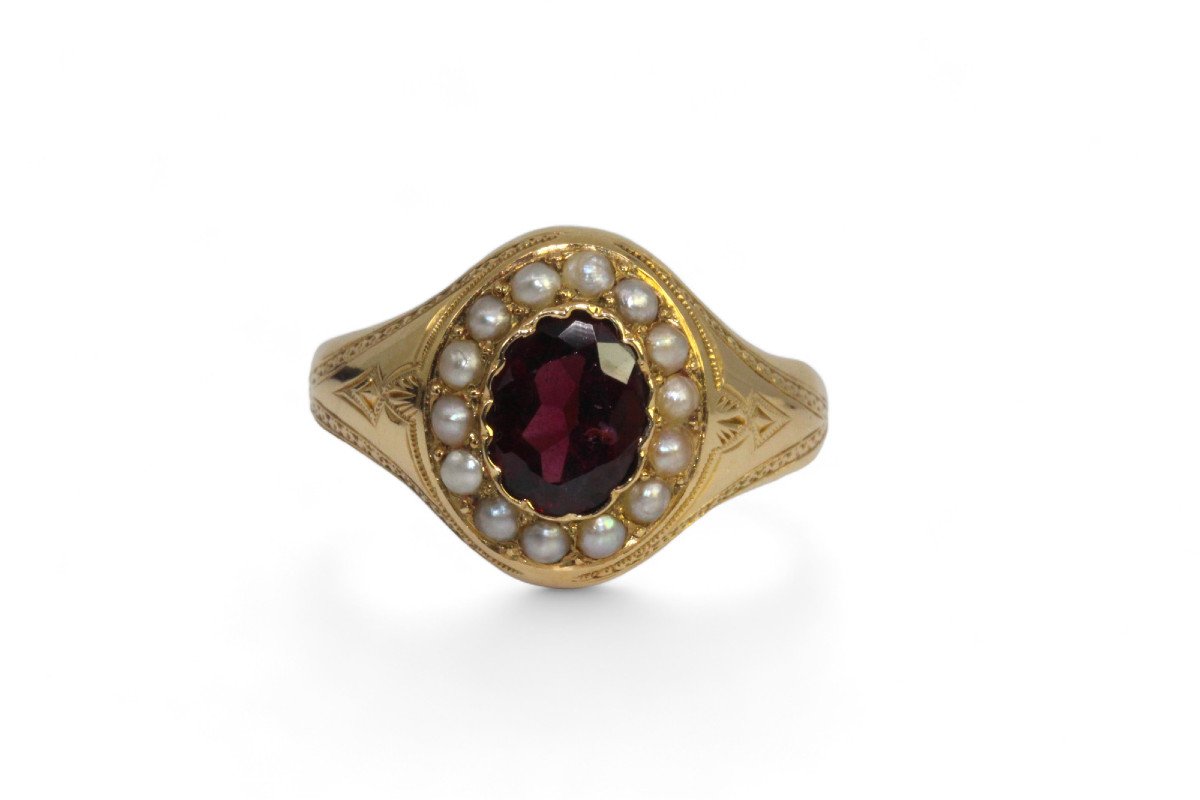 Pearl And Garnet Ring 1910.