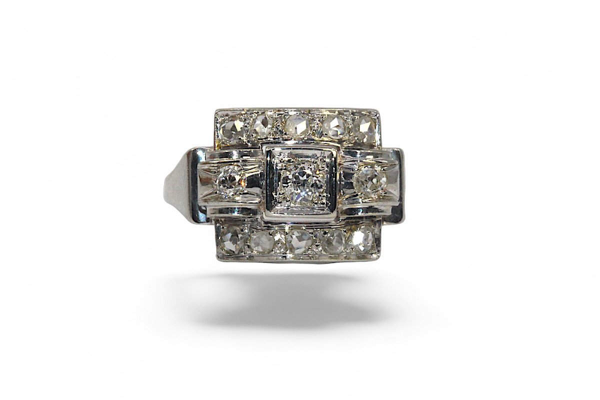 Bague Diamants Art-déco