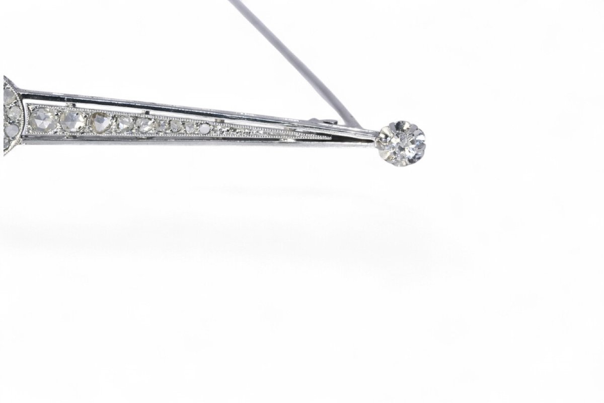 Art Deco Diamond Brooch-photo-3