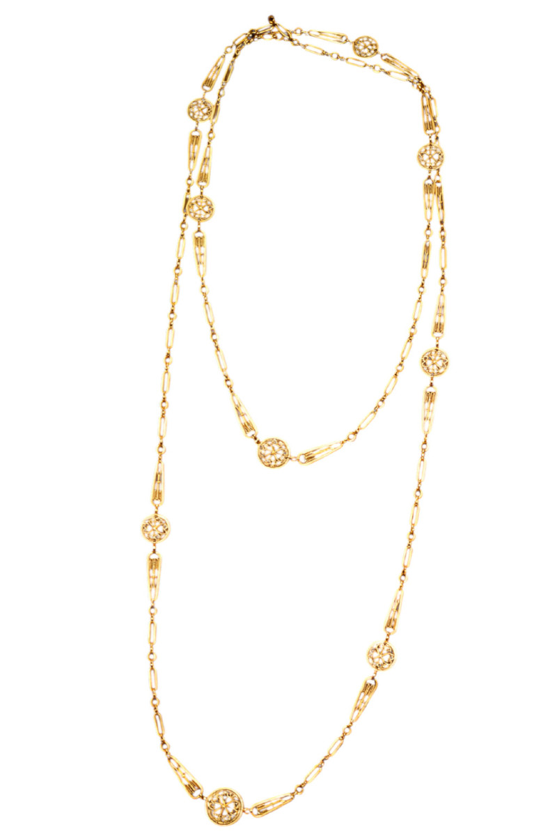 Gold Necklace, 150 Cm-photo-3
