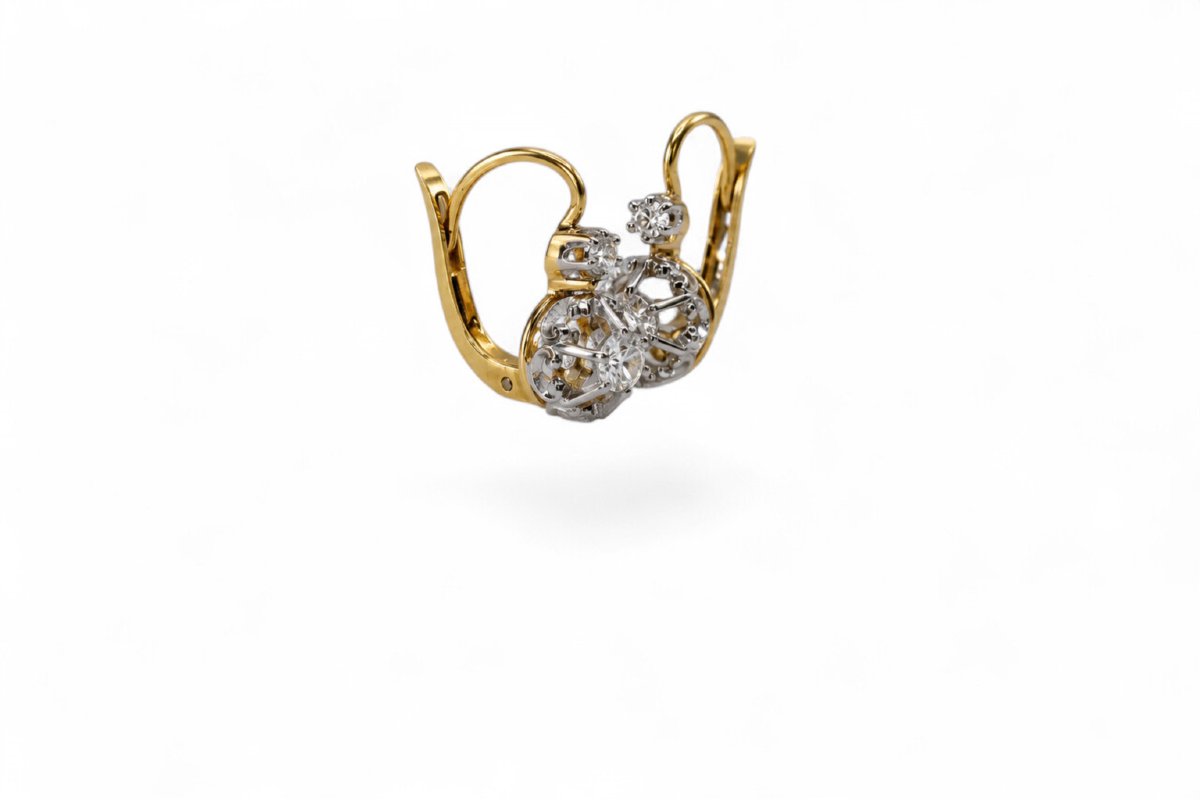 Dormeuse Earrings Diamonds-photo-3