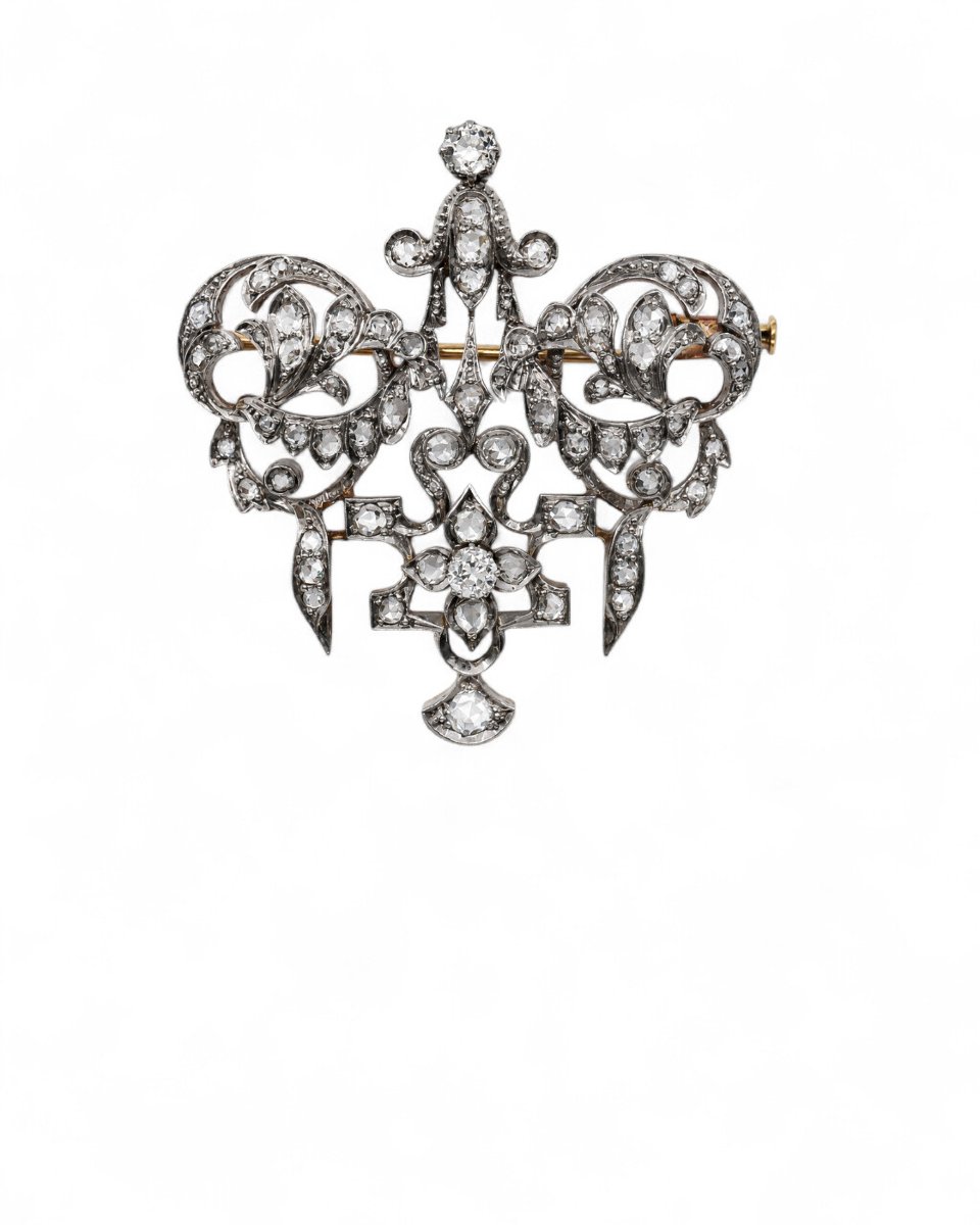 Broche Diamants Art-Nouveau