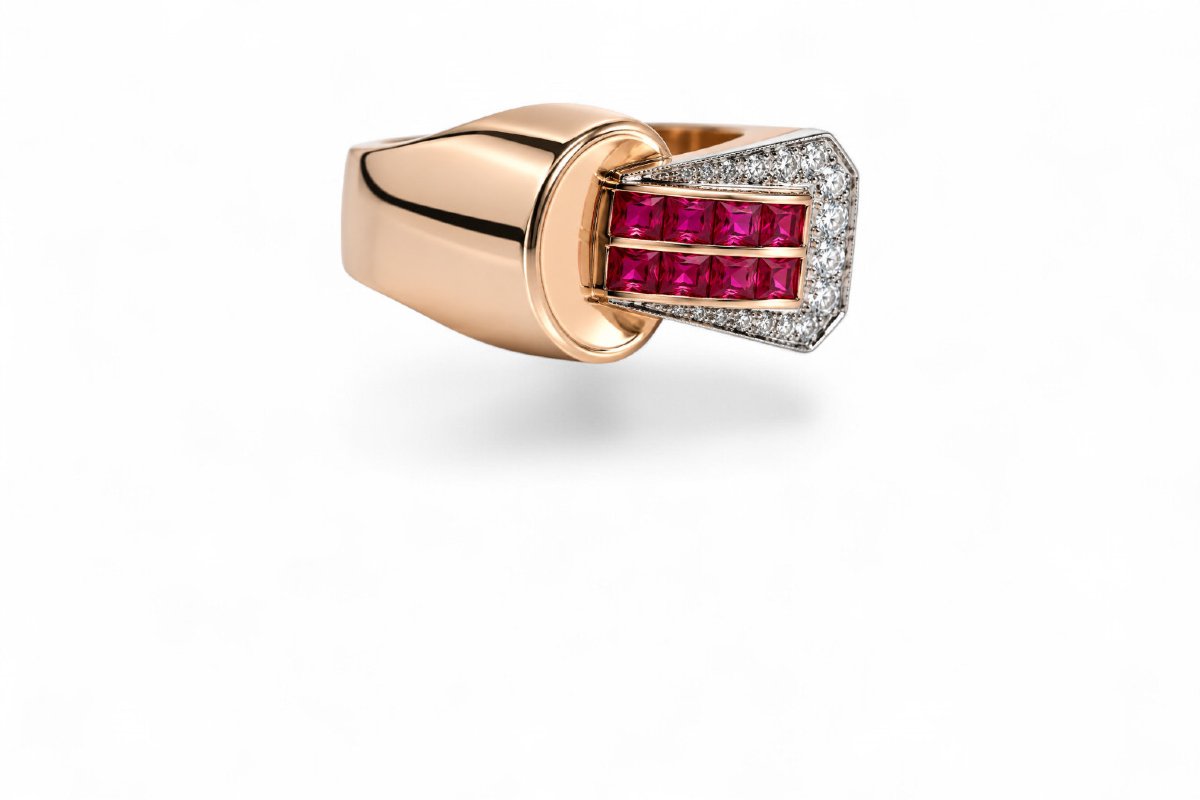 Retro Ruby And Diamond Ring-photo-1