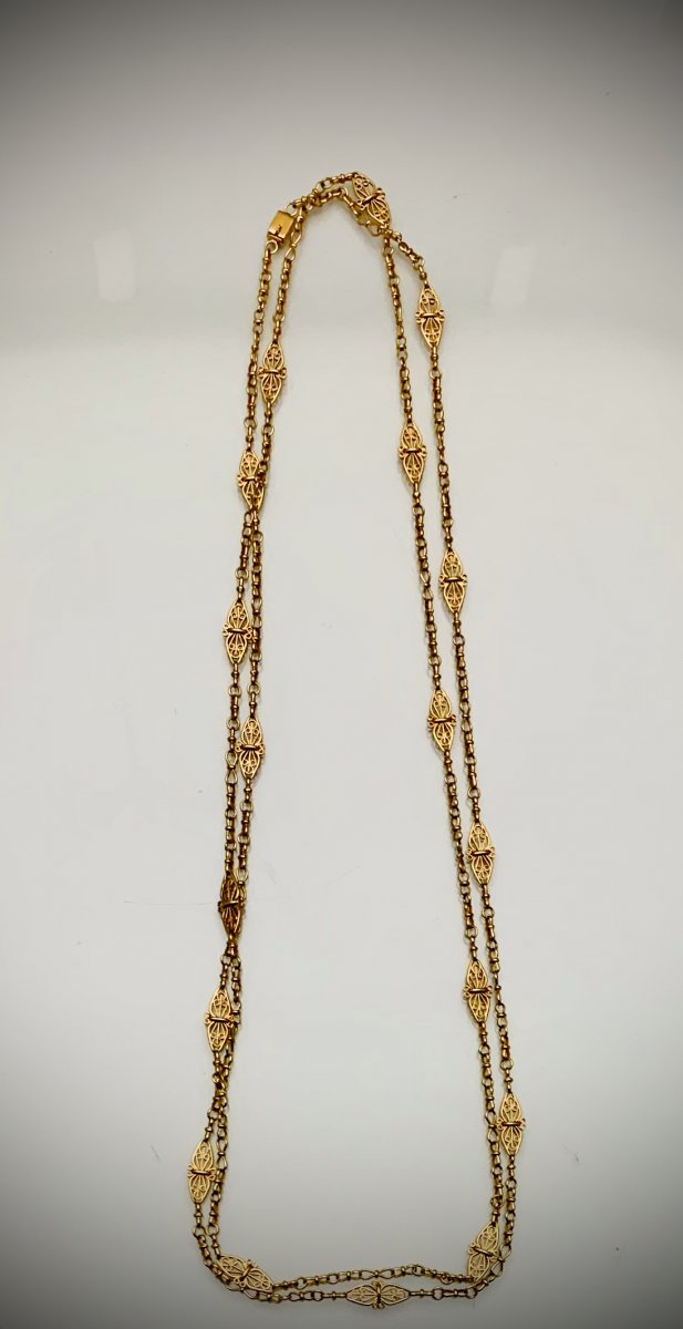 1900 Gold Long Necklace