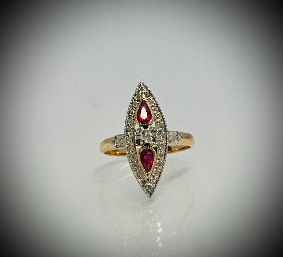 Marquise Rubies And Diamonds.