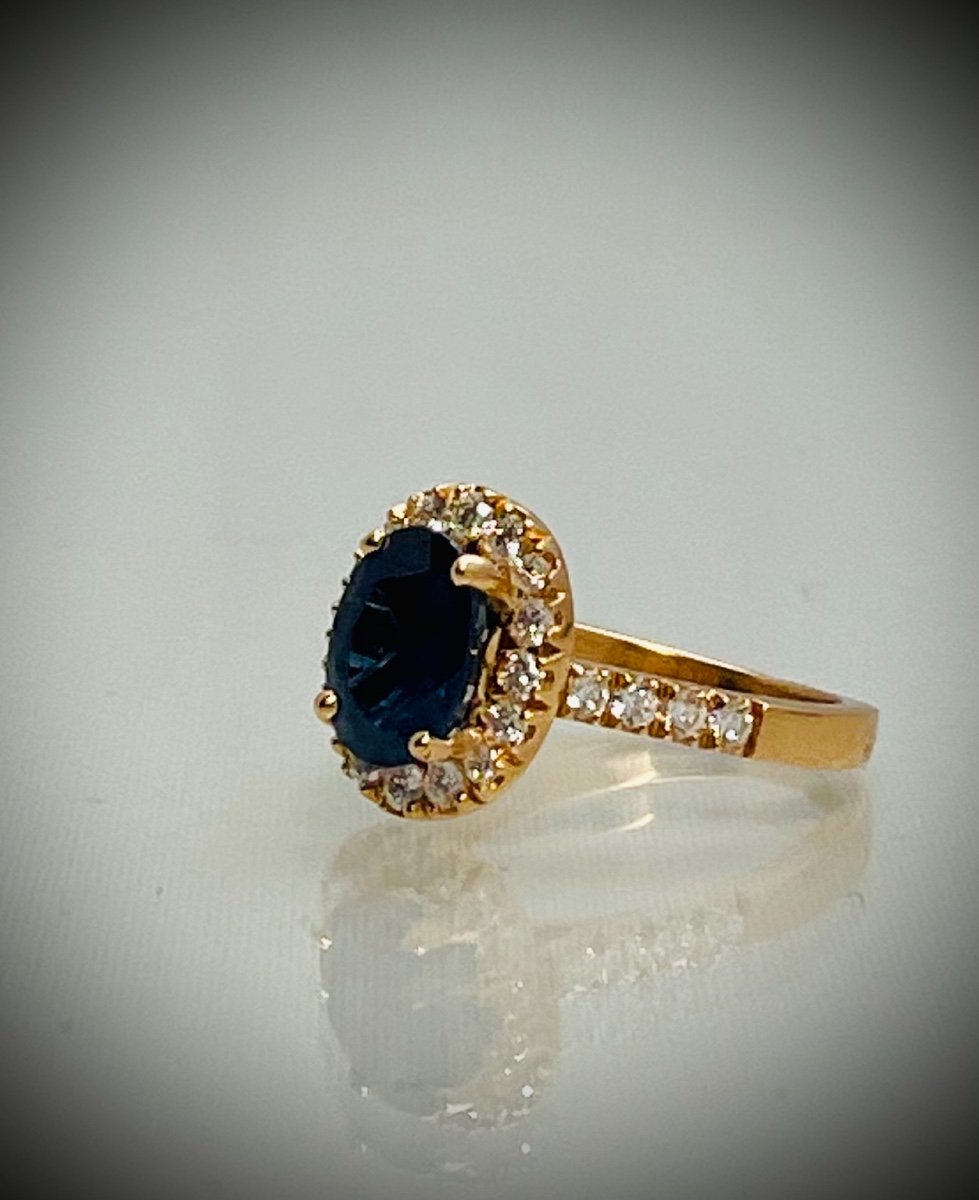 Sapphire And Diamond Ring.-photo-2